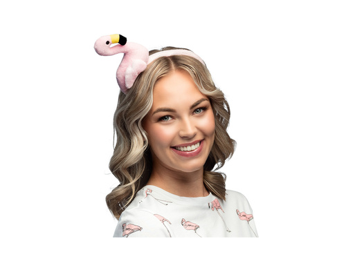 Bandană de pluș flamingo - luminoasă