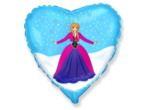 Anna Frozen balon cu inima din folie - Ice Age - 47 cm - 1 buc.