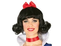 Peruca neagră cu arc - 1 buc.