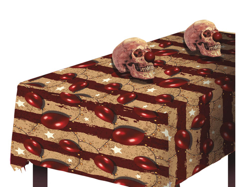 Față de masă cu folie de Halloween Clovn înfricoșător - 137 x 274 cm - 1 buc.