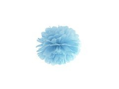 Decorațiuni florale suspendate pom pom - albastru deschis - 25 cm - 1 buc.