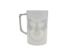 Pahar fluorescent cu craniu - 1 buc.