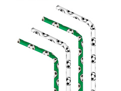 Paie aniversare fotbal - 19,5 cm - 10 buc.