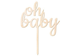 Oh baby cake topper - 1 buc.