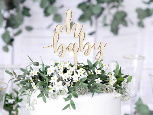 Oh baby cake topper - 1 buc.
