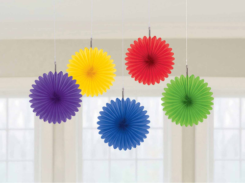 Rozete de agățat multicolore - 5 buc.