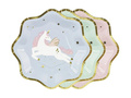 Farfurii aniversare unicorn - 18 cm - 6 buc.