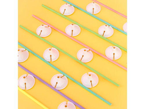 EKO Bețe de hârtie cu dopuri pentru baloane - amestec de culori pastelate - 10 buc.