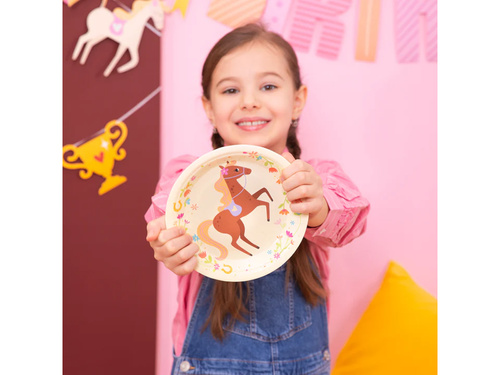 Farfurii de hârtie Cai - 18 cm - 6 buc.