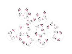 Decor cu două fețe Pisică - 12 buc.