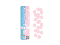 Băiat sau fată tub de fotografiere? cu confetti roz - 15 cm - 1 buc.