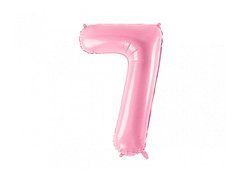 Balon din folie numărul 7 roz - 86 cm - 1 buc.