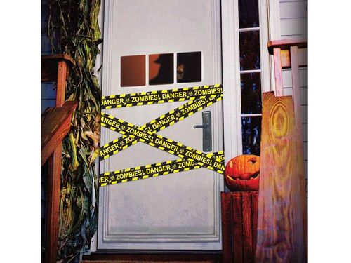 Bandă de poliție decorare Zombies! Pericol - 1 buc.