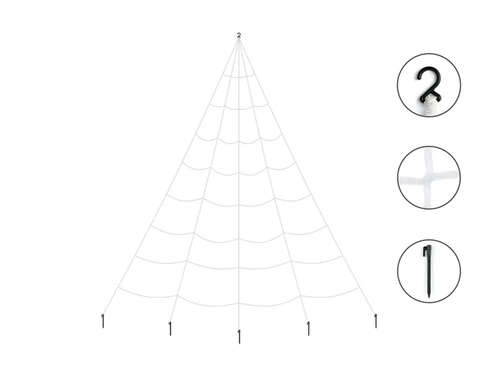 Pânză de păianjen albă mare - 5 x 4 m - 1 buc.
