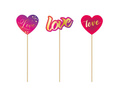 Toppere pentru tort din hârtie Love - 3 buc.