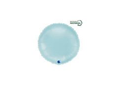 Balon rotund din folie albastru pastel - 14" - 1 buc.