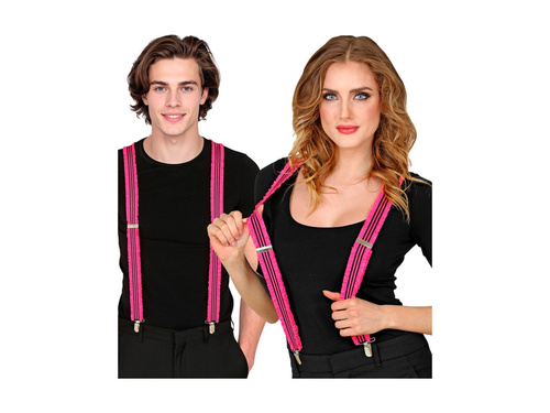 Bretele roz neon cu volane