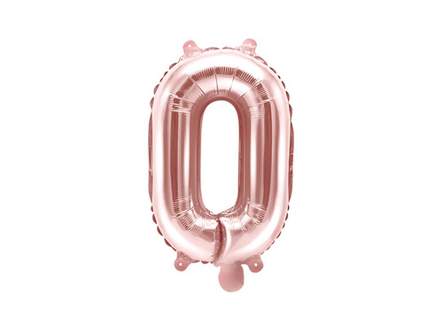 Balon din folie litera "O" roz și auriu - 35 cm