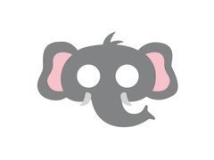 Mască din fetru Elefant - 1 buc.