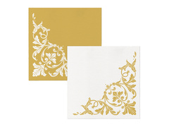 Șervețele Golden Peonies - 40 cm - 12 buc.