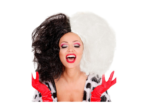 Peruca Demonia în alb și negru