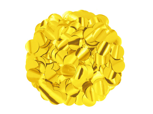 Folie confetti cercuri aurii - 500 g.
