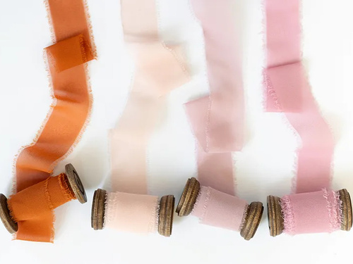 Panglică de sifon, roz deschis, 40 mm/10 m, 1 buc.