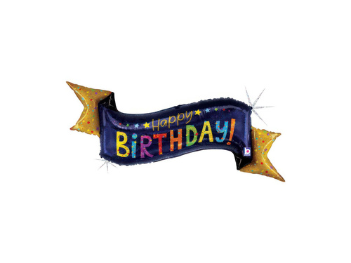 Balon de folie Happy Birthday Banner - 45" - 1 buc.
