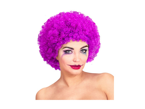 Peruca clovn curly violet afro păr