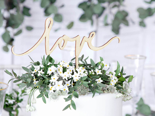 Topper pentru tort Love - 16 cm