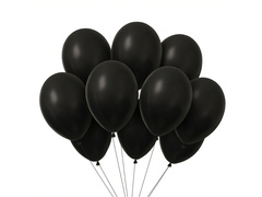 Baloane latex negru pastel - 100 buc.