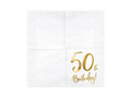 Șervețele pentru aniversarea a cincizeci de ani - 33cm - 20 buc.