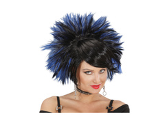 Rock Princess peruca negru și albastru