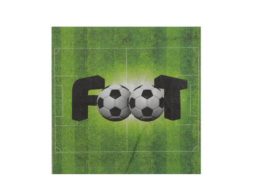 Șervețele aniversare fotbal - 33 cm - 20 buc.