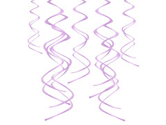 Decorațiuni suspendate spirale violet - 60 cm - 5 buc.