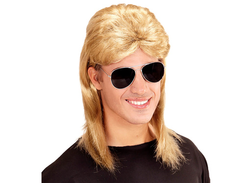 Peruca blondă disco pentru bărbați + ochelari