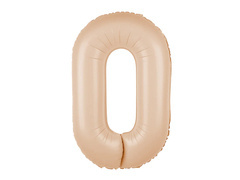 Balon folie caramel cifra 0 - 100 cm - 1 buc.