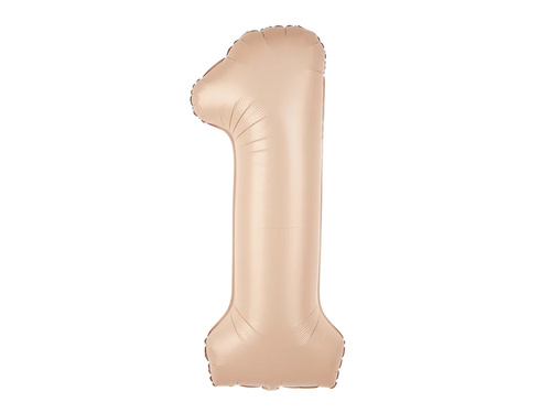 Balon folie caramel numărul 1 - 100 cm - 1 buc.