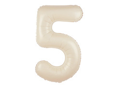 Balon din folie crem numărul 5 - 100 cm - 1 buc.