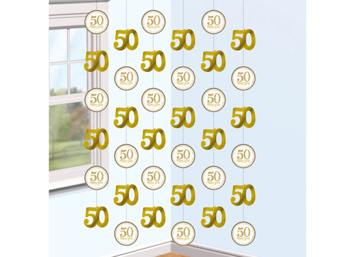 Decorațiune agățată pentru ziua de naștere - 200 cm - 6 buc.