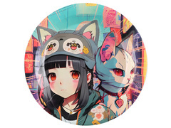 Farfurii manga - 22,5 cm - 10 buc.