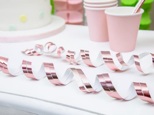 Serpentină - aur roz - 18 buc.