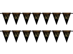 Banner cu steag strălucitor pentru a patruzecea aniversare - 5m