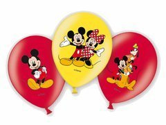 Baloane aniversare Mickey Mouse - 27 cm - 6 buc