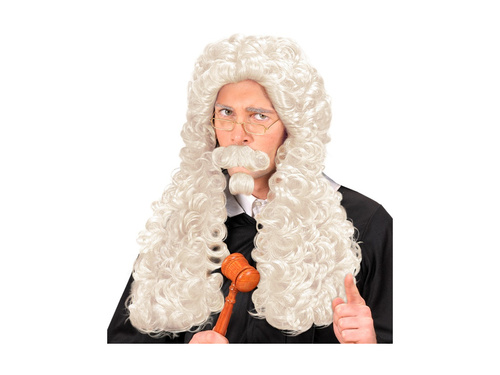 Peruca de judecător cu mustață și cioc
