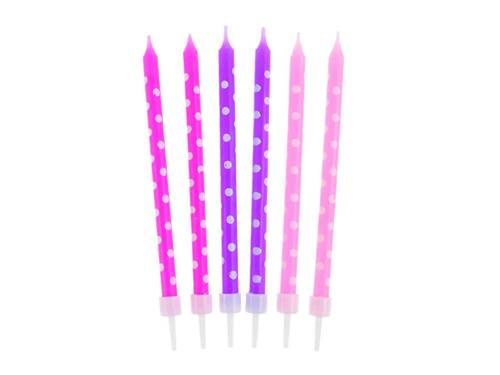 Lumânări de mazăre pentru ziua de naștere pentru fete - 24 buc.