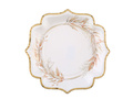 Farfurii de hârtie cu frunze maro - 21 cm - 10 buc.