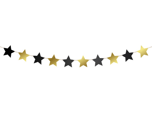 Banner cu stele negru și auriu - 14 buc.