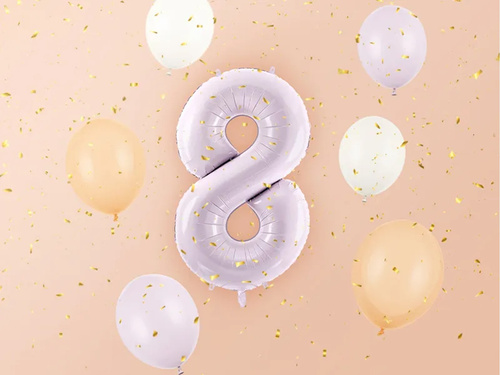 Balon din folie violet numărul 8 - 72 cm - 1 buc.