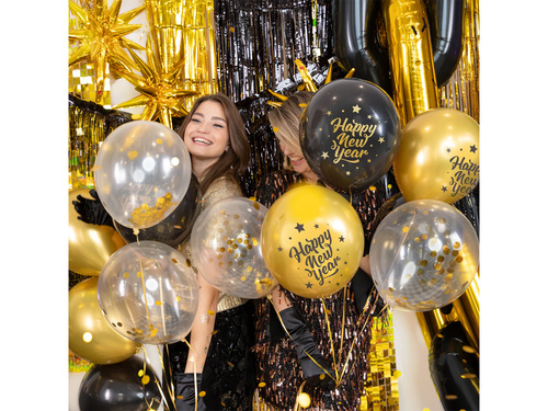 Baloane latex Happy New Year - 30 cm - 8 buc.